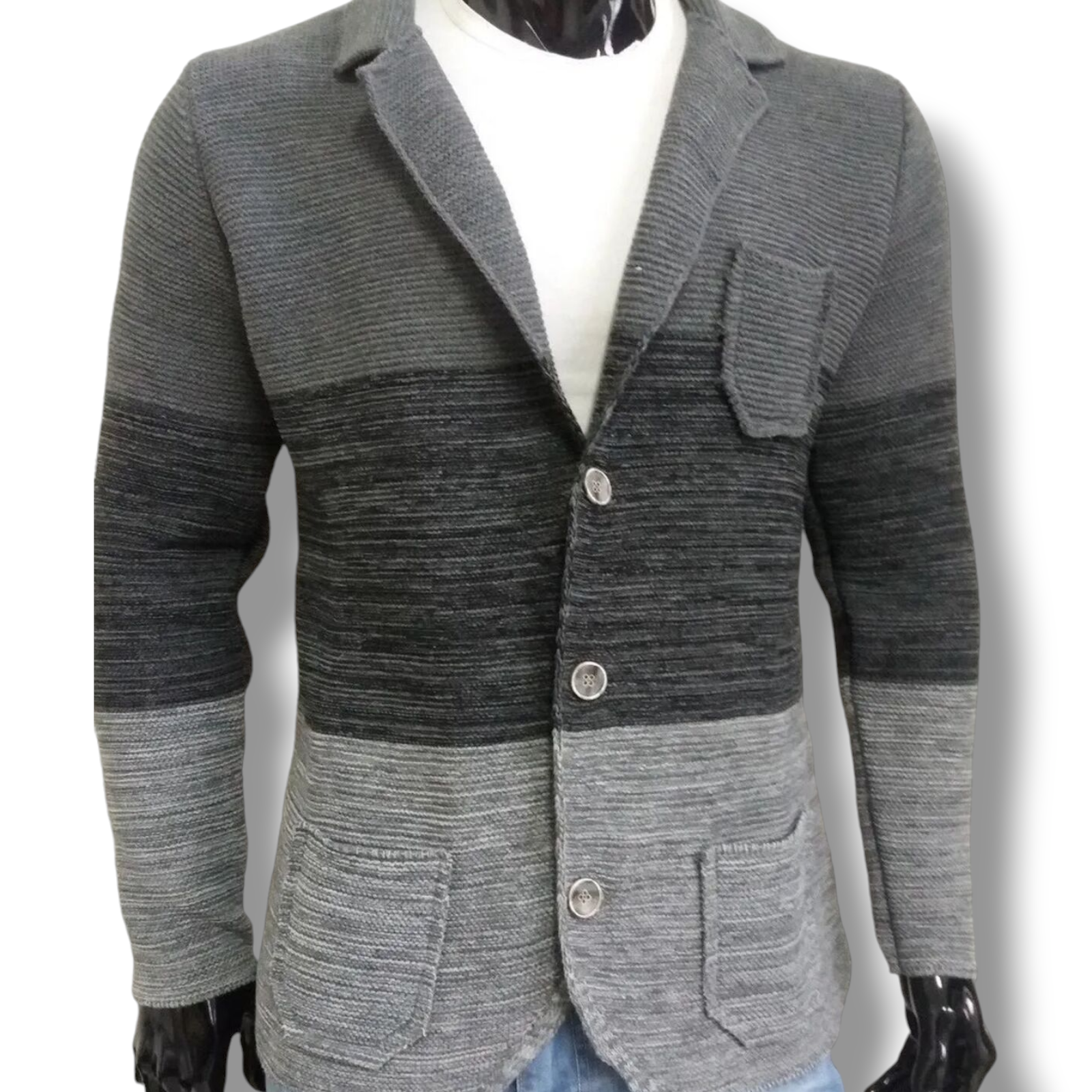 CARDIGAN UOMO MISTO LANA LAVORATO A MAGLIA  SLIM 100% MADE IN ITALY - Pasqualejimmy