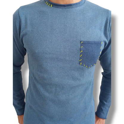 MAGLIA A MANICA LUNGA UOMO COTONE 100% MADE IN ITALY - Pasqualejimmy