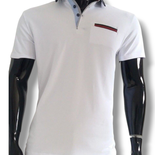 POLO UOMO MANICA CORTA CON COLLO CAMICIA T-SHIRT CON TASCHINO M-L-XL-XXL -3XL - Pasqualejimmy