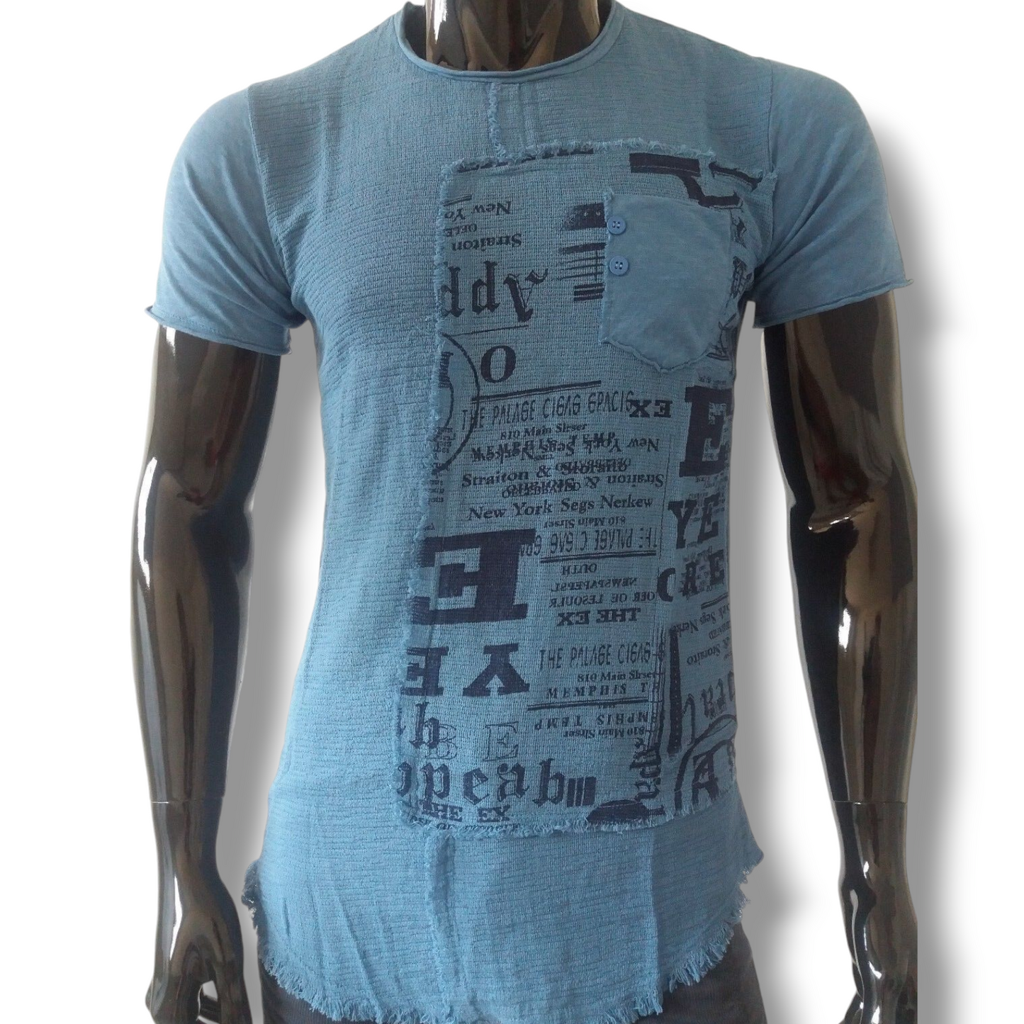 T-SHIRT UOMO MAGLIETTA MANICA CORTA 100% MADE IN ITALY MAGLIA SFILACCIATA - Pasqualejimmy