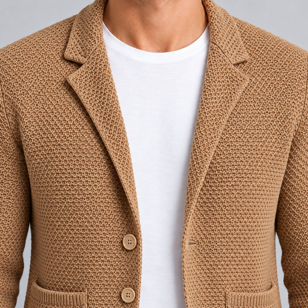 GIACCA UOMO LINKS COTONE CARDIGAN LAVORATA A MAGLIA SLIM FIT