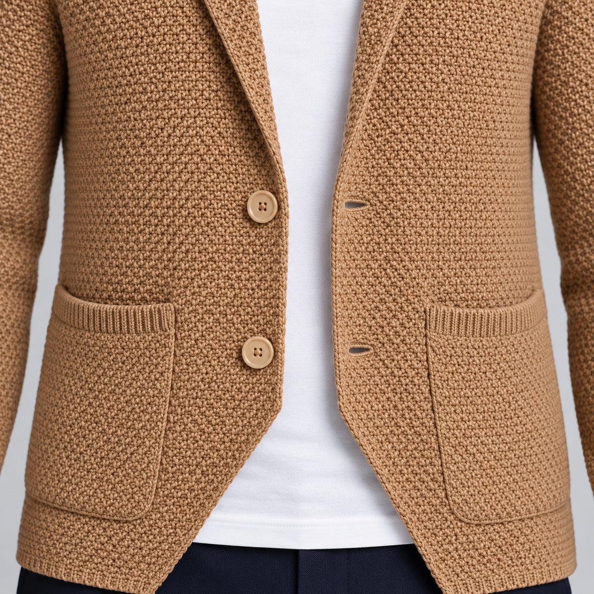 GIACCA UOMO LINKS COTONE CARDIGAN LAVORATA A MAGLIA SLIM FIT