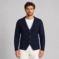 GIACCA UOMO COTONE BLAZER CARDIGAN LAVORATO A MAGLIA SLIM FIT