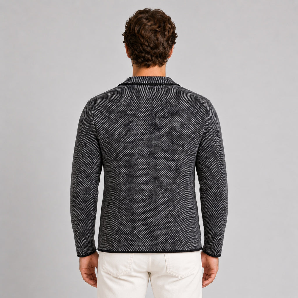 GIACCA UOMO BLAZER CASUAL ELEGANTE  MAGLIERIA CARDIGAN MISTO LANA