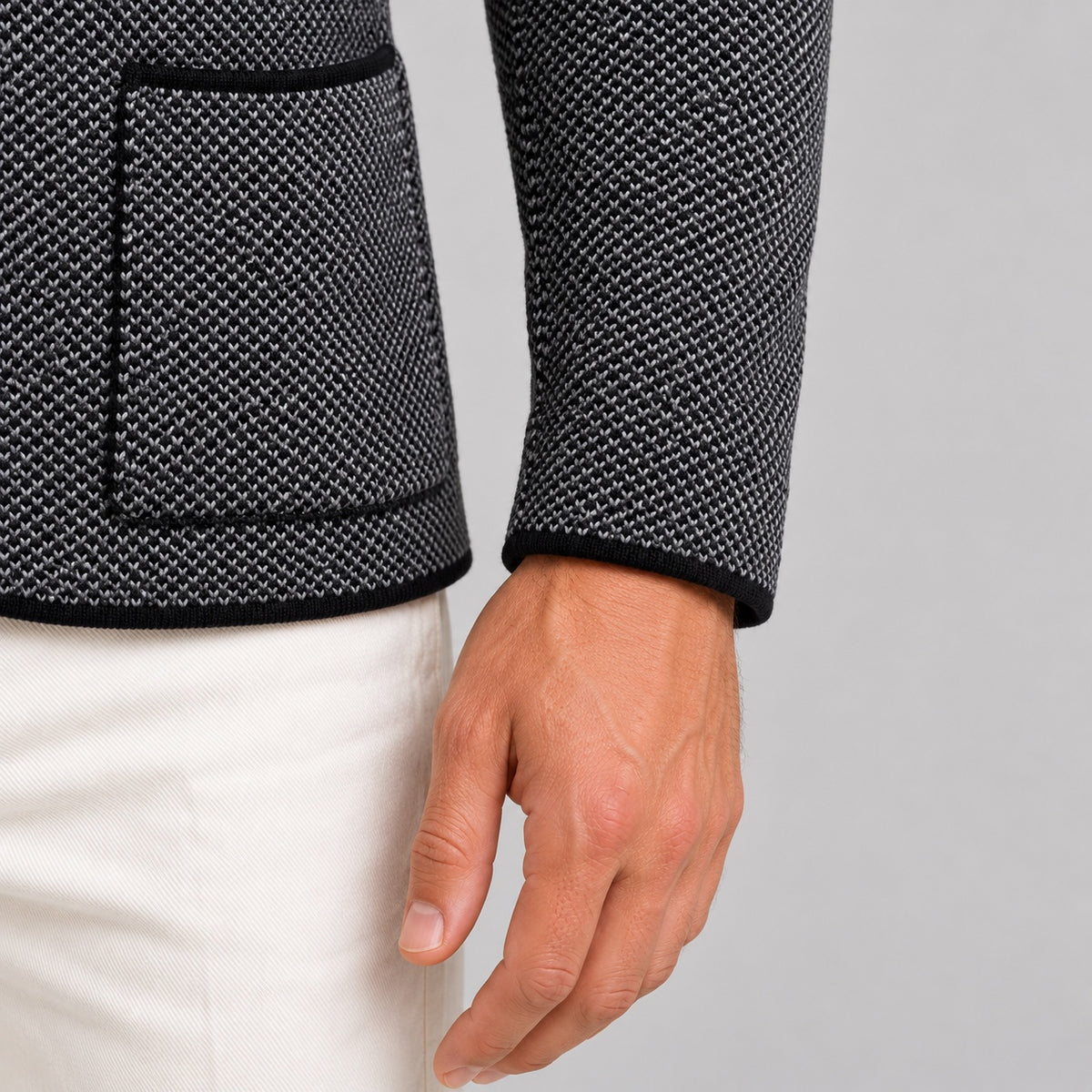 GIACCA UOMO BLAZER CASUAL ELEGANTE  MAGLIERIA CARDIGAN MISTO LANA