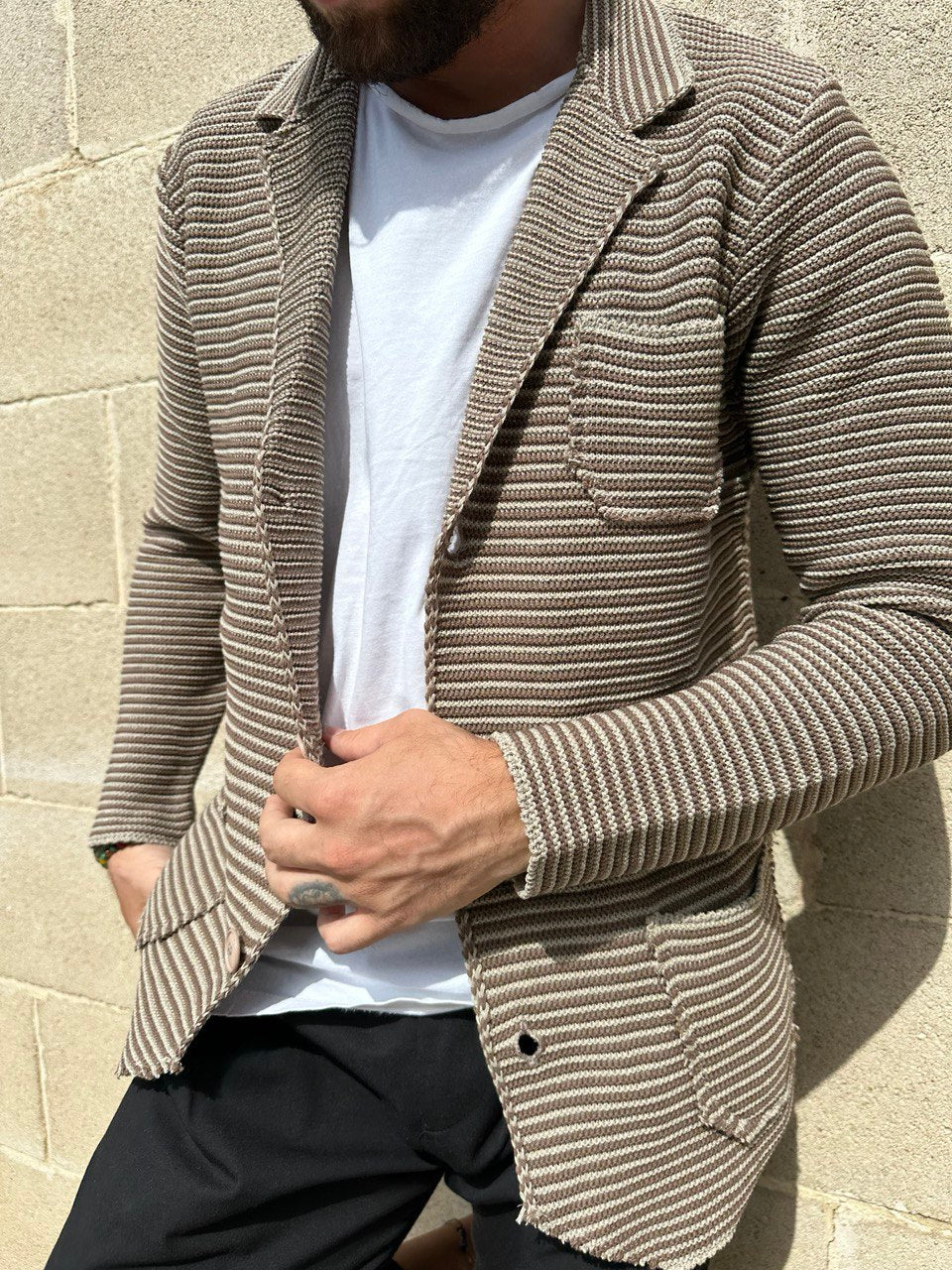 CARDIGAN UOMO COTONE SLIM 100% MADE IN ITALY - Pasqualejimmy