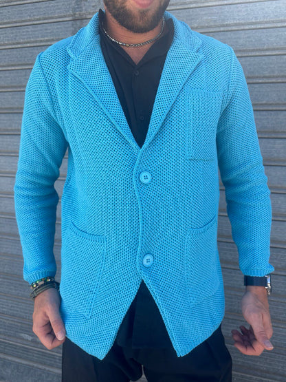 CARDIGAN UOMO COTONE  LAVORAZIONE NIDO D'APE  SLIM  100% MADE IN ITALY - Pasqualejimmy