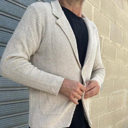 GIACCA UOMO LINKS COTONE CARDIGAN LAVORATA A MAGLIA SLIM FIT