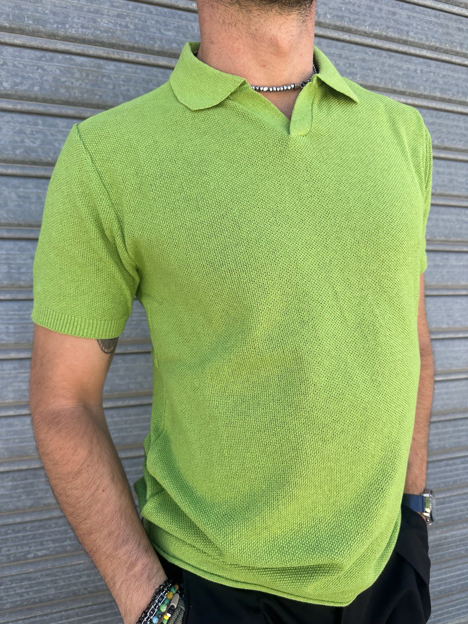 POLO UOMO COTONE T-SHIRT MANICA CORTA LAVORAZIONE LINKS  100% MADE IN ITALY - Pasqualejimmy