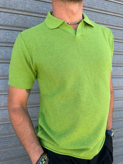 POLO UOMO COTONE T-SHIRT MANICA CORTA LAVORAZIONE LINKS  100% MADE IN ITALY - Pasqualejimmy