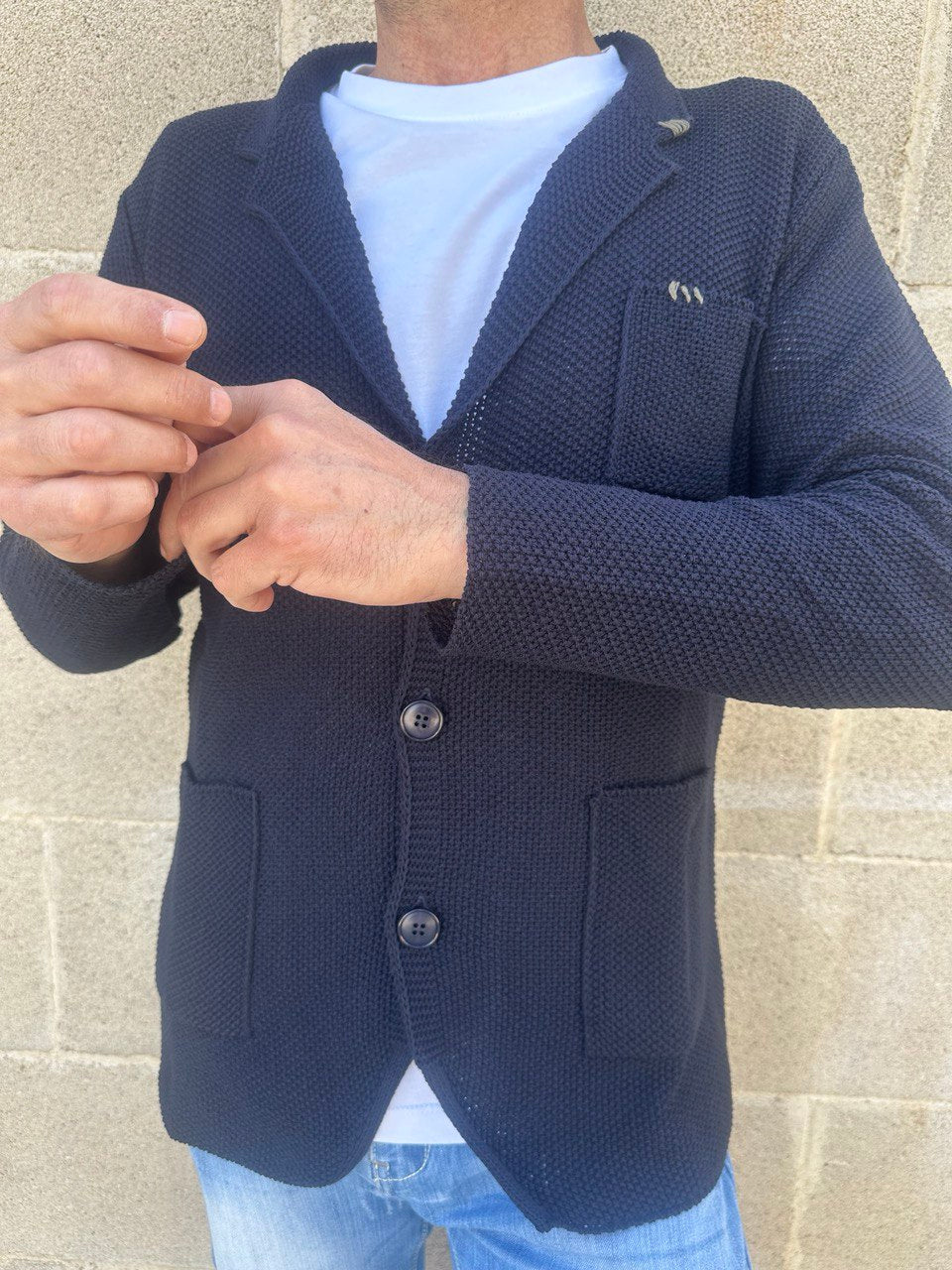 CARDIGAN UOMO COTONE LAVORATA A MAGLIA 100% MADE IN ITALY - Pasqualejimmy