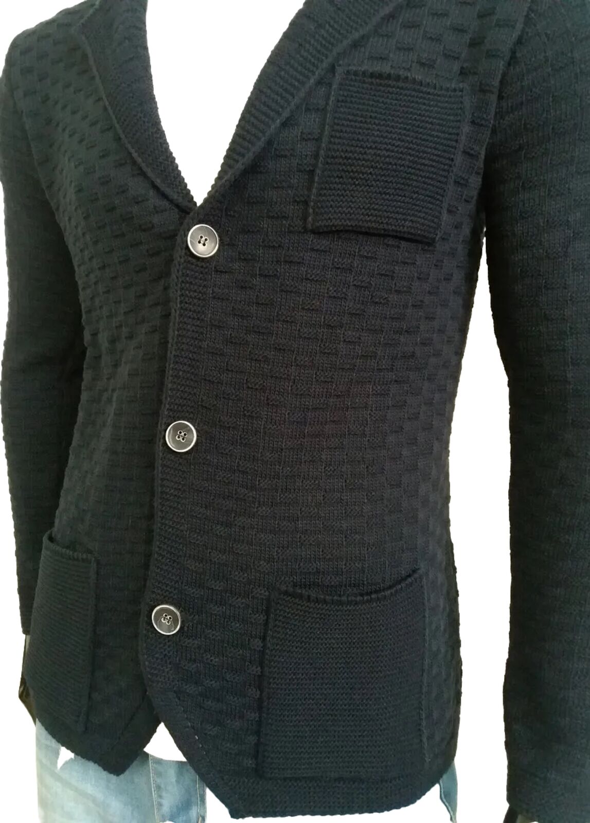 CARDIGAN UOMO MISTO LANA SLIM 100% MADE IN ITALY - Pasqualejimmy