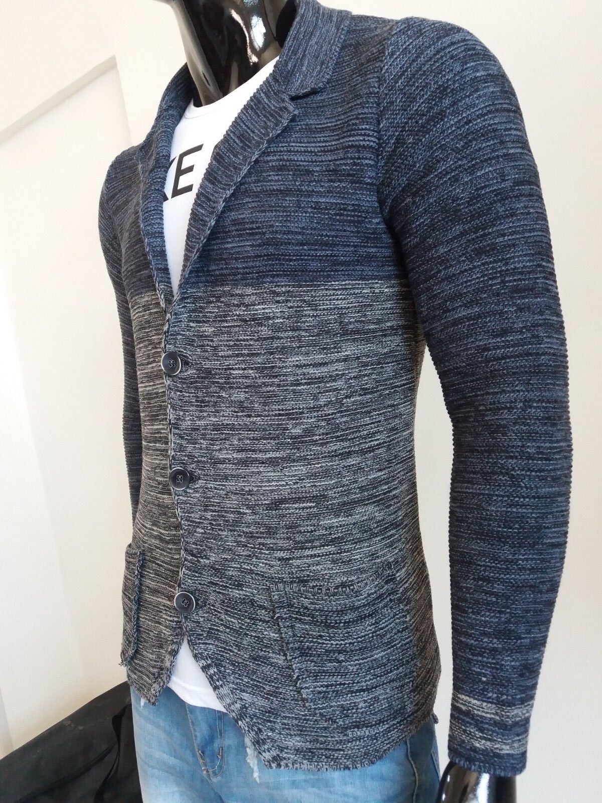 CARDIGAN UOMO MISTO LANA SLIM FIT 100% MADE IN ITALY - Pasqualejimmy