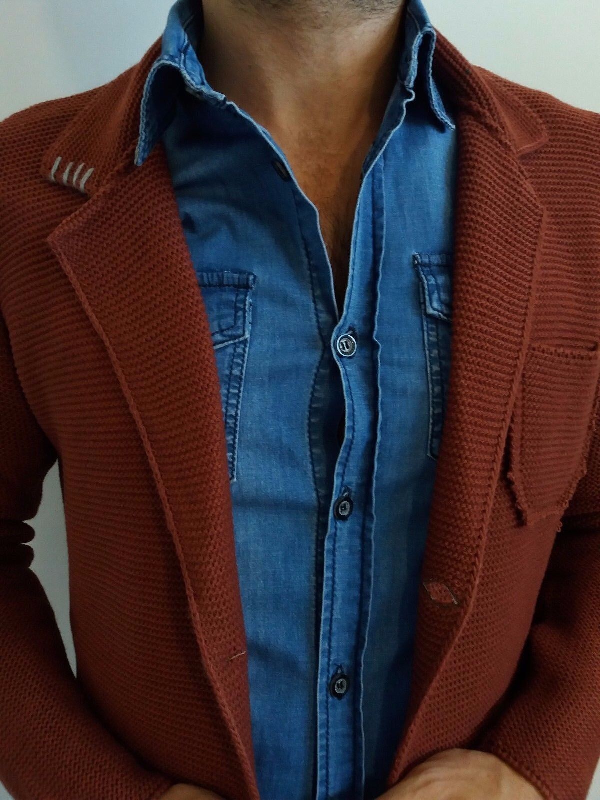 CARDIGAN UOMO  LANA SLIM 100% MADE IN ITALY - Pasqualejimmy