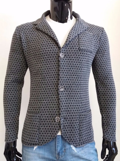 CARDIGAN UOMO MISTO LANA  SLIM 100% MADE IN ITALY - Pasqualejimmy