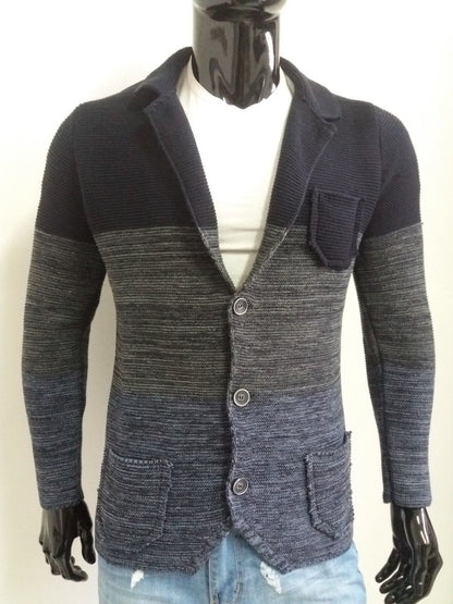 CARDIGAN UOMO MISTO LANA LAVORATO A MAGLIA  SLIM 100% MADE IN ITALY - Pasqualejimmy