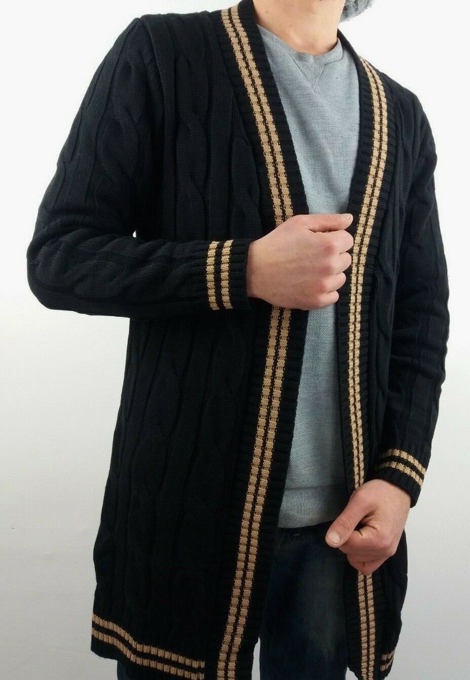 CARDIGAN UOMO  LANA TRECCIONE  100% MADE IN ITALY - Pasqualejimmy