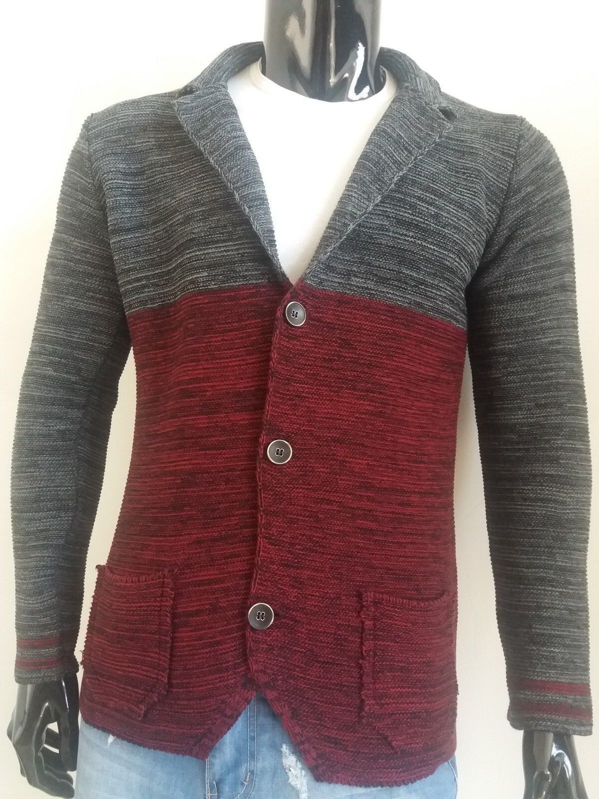 CARDIGAN UOMO MISTO LANA SLIM FIT 100% MADE IN ITALY - Pasqualejimmy