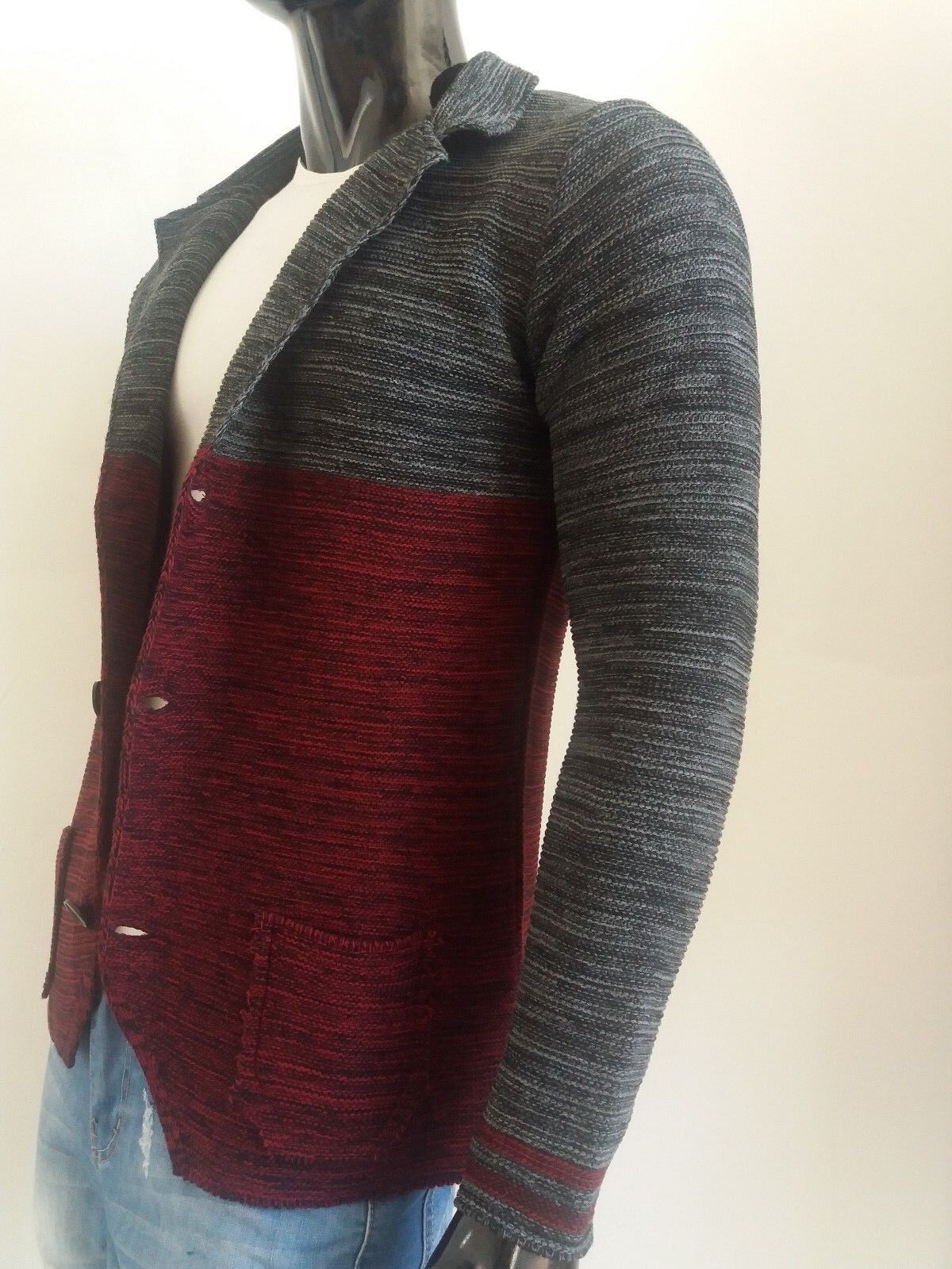 CARDIGAN UOMO MISTO LANA SLIM FIT 100% MADE IN ITALY - Pasqualejimmy