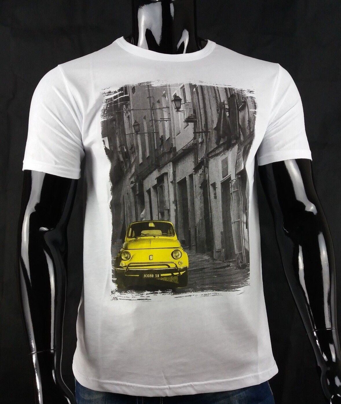 T-SHIRT UOMO CON STAMPA 500 MAGLIETTA MANICA CORTA 100%COTONE MADE IN ITALY - Pasqualejimmy