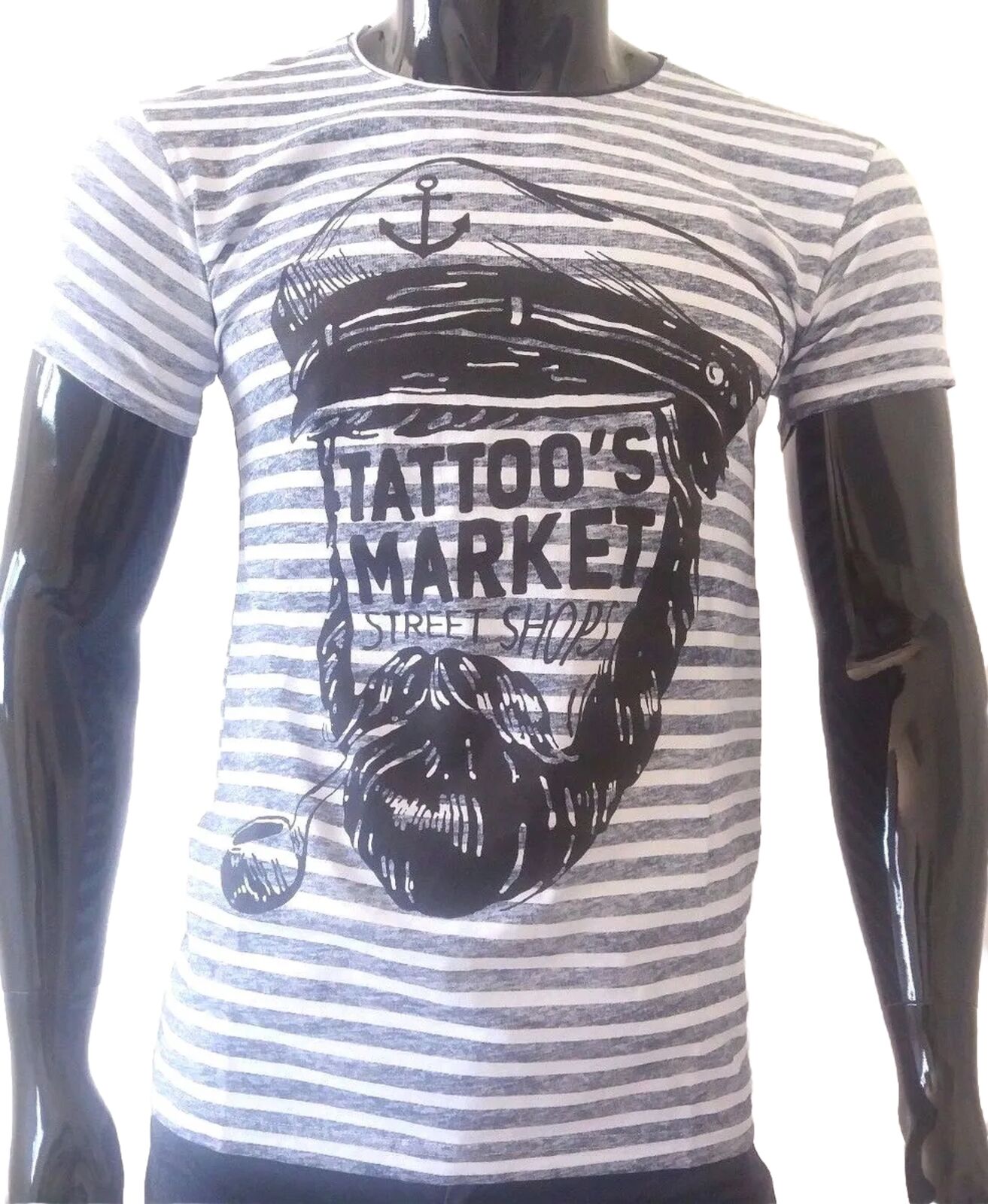 T-SHIRT UOMO MAGLIETTA MANICA CORTA 100% MADE IN ITALY MAGLIA CON STAMPA MARINAIO - Pasqualejimmy