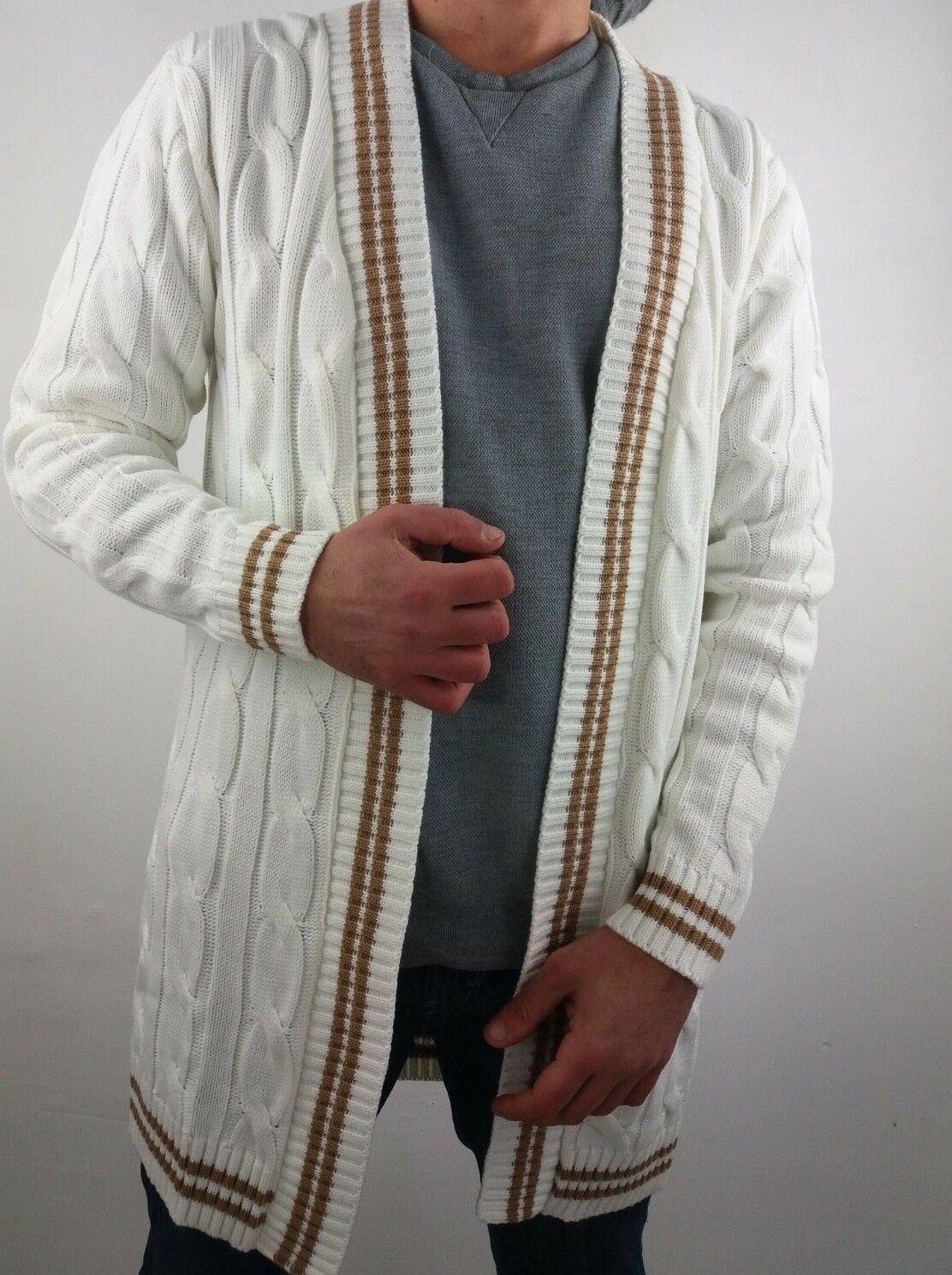 CARDIGAN UOMO  LANA TRECCIONE  100% MADE IN ITALY - Pasqualejimmy