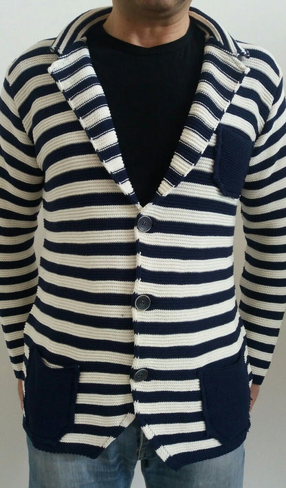 CARDIGAN UOMO COTONE SLIM 100% MADE IN ITALY - Pasqualejimmy