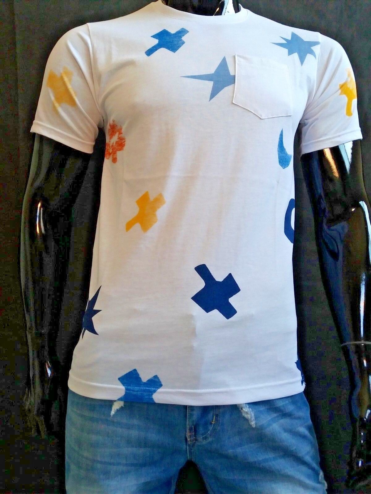 T-SHIRT UOMO MAGLIETTA MANICA CORTA MAGLIA 100%COTONE MADE IN ITALY - Pasqualejimmy