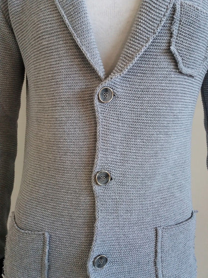 CARDIGAN UOMO COTONE BOTONATO SLIM 100% MADE IN ITALY - Pasqualejimmy