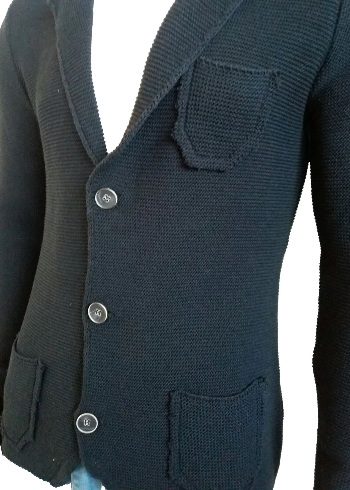 CARDIGAN UOMO COTONE LAVORATO A MAGLIA SLIM 100% MADE IN ITALY - Pasqualejimmy