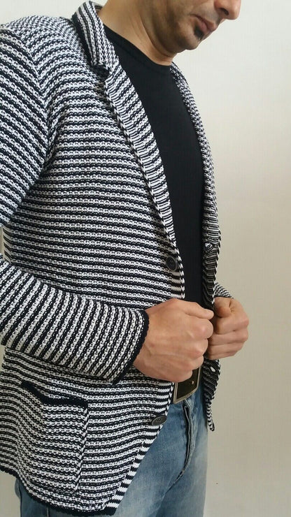 CARDIGAN UOMO COTONE LAVORATO A MAGLIA  SLIM 100% MADE IN ITALY - Pasqualejimmy