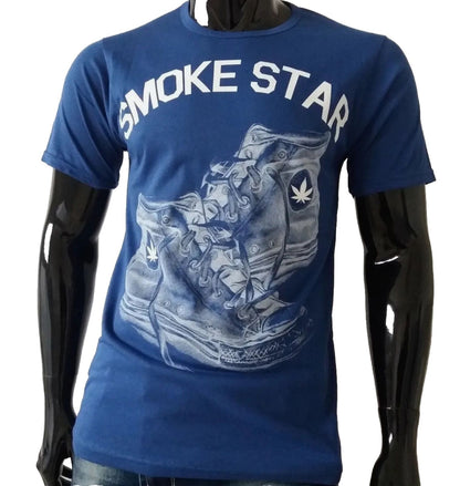 T-SHIRT UOMO CON STAMPA SCARPE MAGLIETTA MANICA CORTA 100%COTONE MADE IN ITALY - Pasqualejimmy