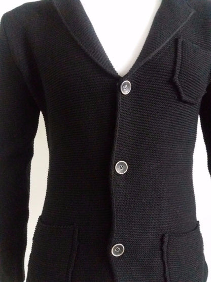 CARDIGAN UOMO MISTO LANA  SLIM 100% MADE IN ITALY - Pasqualejimmy