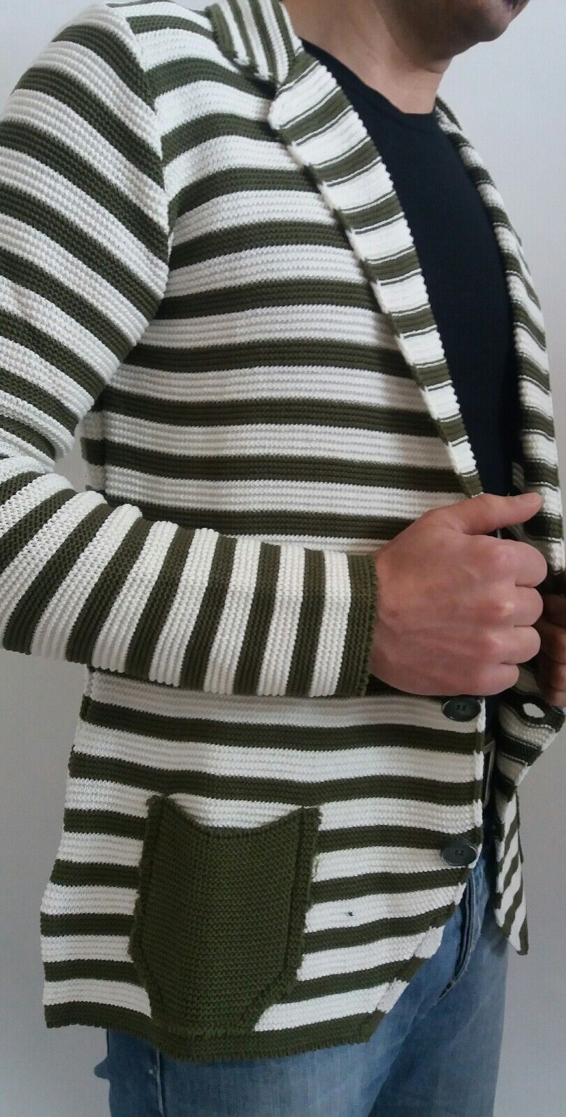 CARDIGAN UOMO COTONE SLIM 100% MADE IN ITALY - Pasqualejimmy