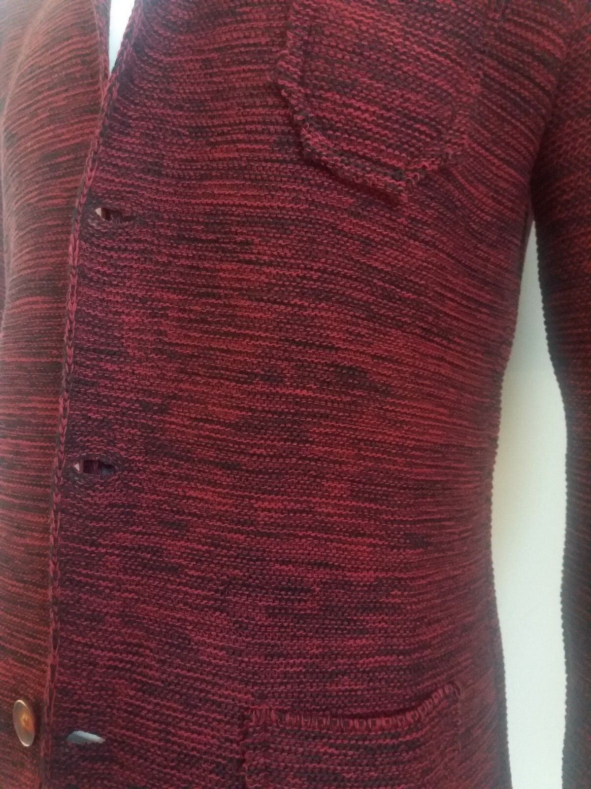 CARDIGAN UOMO LAVORATO A MAGLIA  MISTO LANA SLIM 100% MADE IN ITALY - Pasqualejimmy