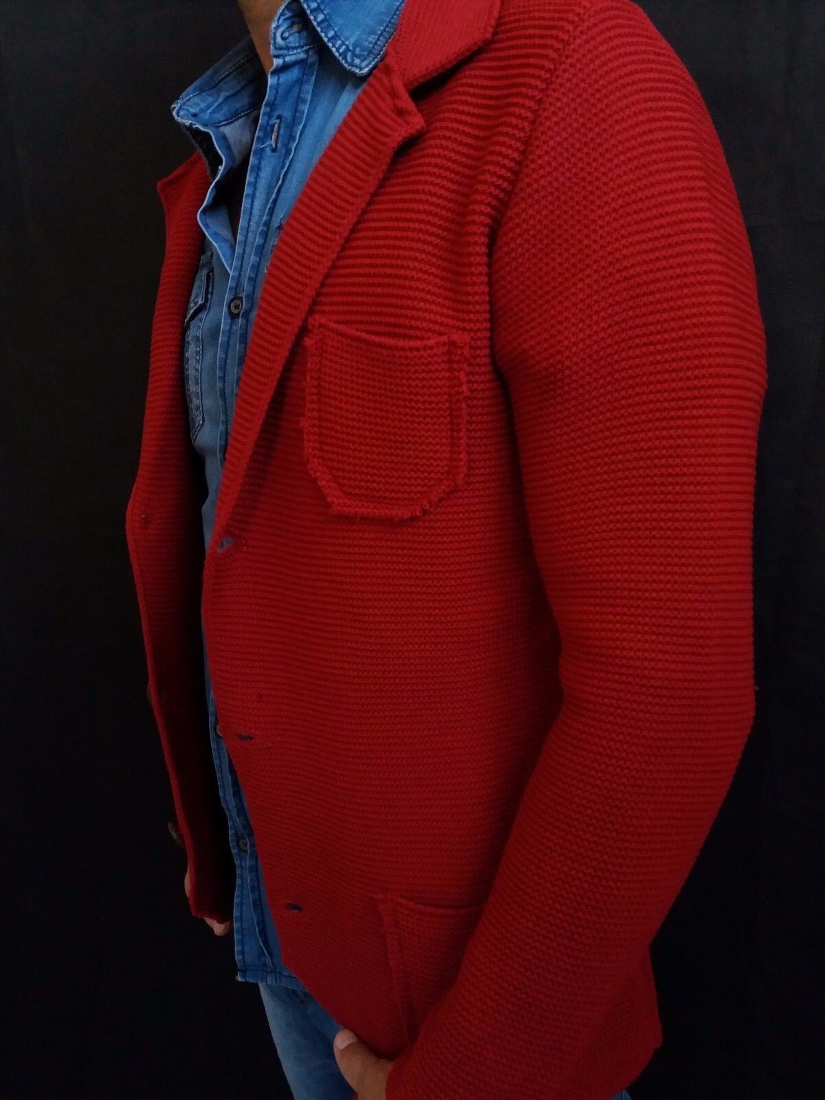 CARDIGAN UOMO  LANA SLIM 100% MADE IN ITALY - Pasqualejimmy