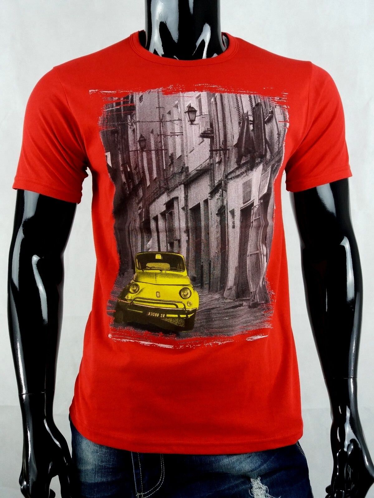 T-SHIRT UOMO CON STAMPA 500 MAGLIETTA MANICA CORTA 100%COTONE MADE IN ITALY - Pasqualejimmy