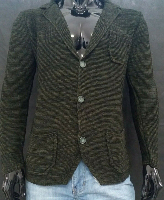 CARDIGAN UOMO LAVORATO A MAGLIA  MISTO LANA SLIM 100% MADE IN ITALY - Pasqualejimmy