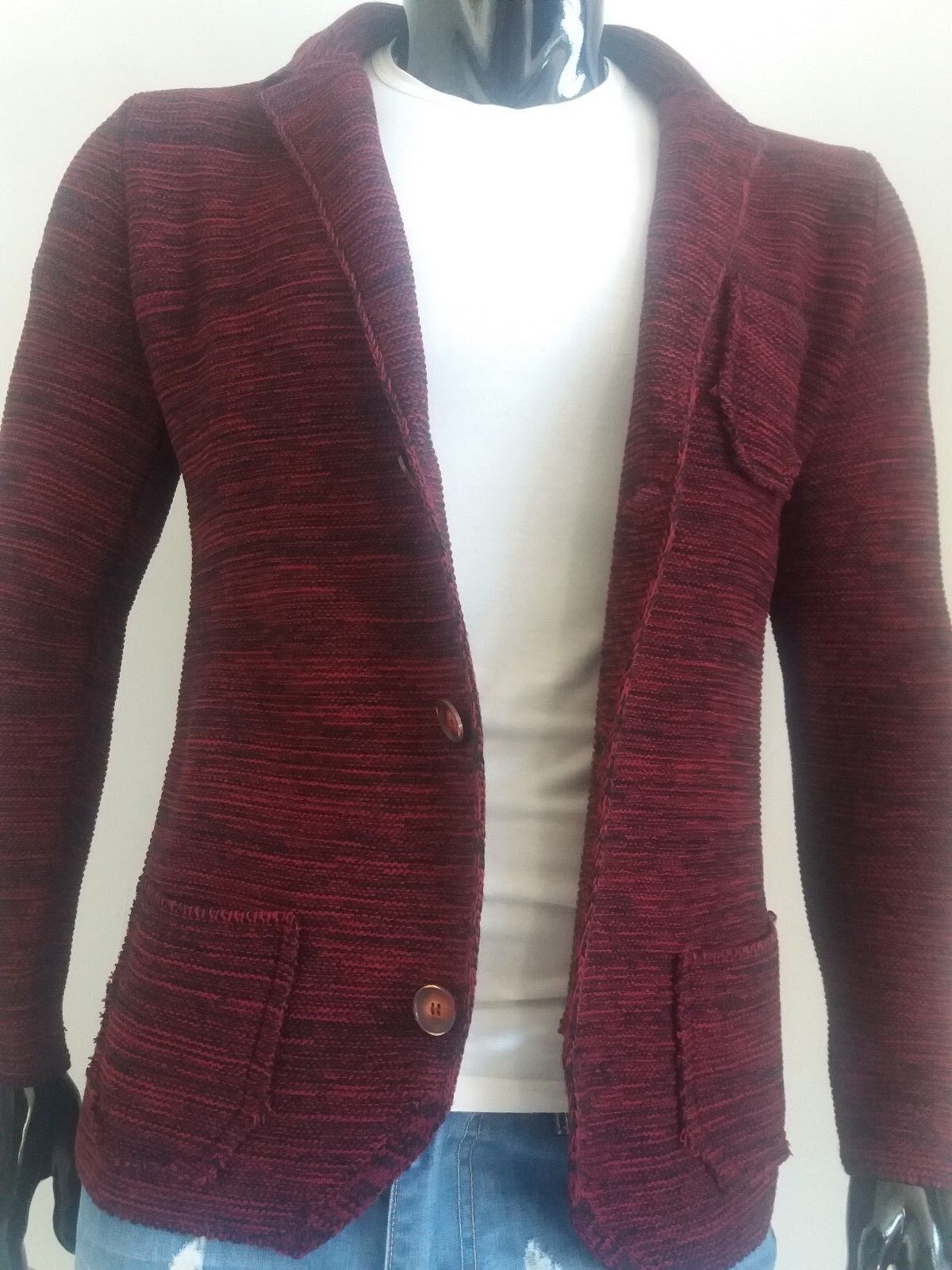 CARDIGAN UOMO LAVORATO A MAGLIA  MISTO LANA SLIM 100% MADE IN ITALY - Pasqualejimmy