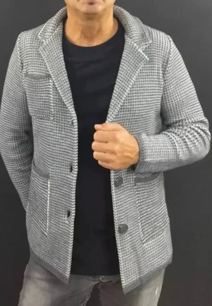 GIACCA UOMO CARDIGAN LANA SARTORIALE DOPPIA MAGLIA INGLESE  100% MADE IN ITALY